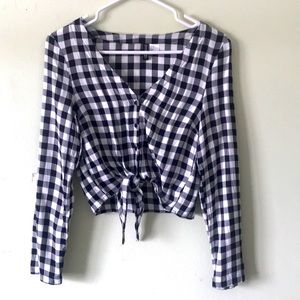 H&M flannel crop top